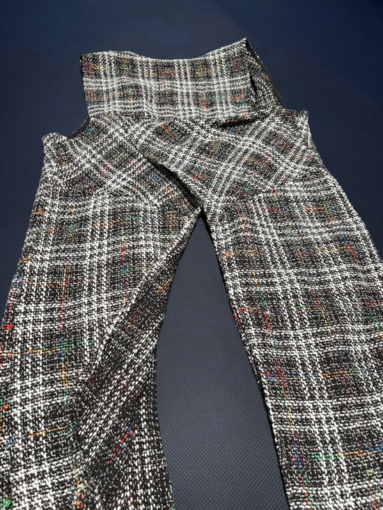 BCBGeneration Black Plaid Tweed Sleeveless Jumpsuit with Multicolor Flecks - Picture 11 of 13